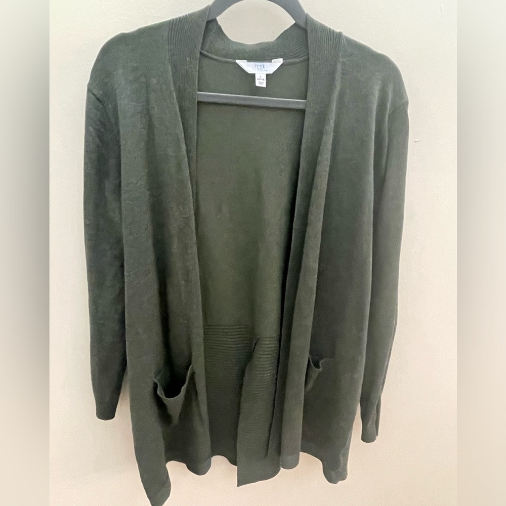 Green cardigan